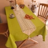 Cotton and linen table flags, American country retro crochet cotton thread, TV cabinets, shoe cabinets, cover towels, long strips, coffee tables, dining tables, decorative fabrics Application Scenario